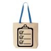 Natural Tote with Contrast-Color Handles Thumbnail