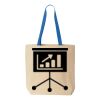 Natural Tote with Contrast-Color Handles Thumbnail