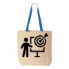 Natural Tote with Contrast-Color Handles Thumbnail