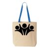 Natural Tote with Contrast-Color Handles Thumbnail