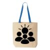 Natural Tote with Contrast-Color Handles Thumbnail
