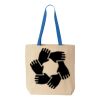 Natural Tote with Contrast-Color Handles Thumbnail