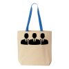 Natural Tote with Contrast-Color Handles Thumbnail