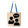 Natural Tote with Contrast-Color Handles Thumbnail
