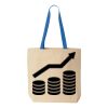 Natural Tote with Contrast-Color Handles Thumbnail