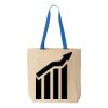 Natural Tote with Contrast-Color Handles Thumbnail