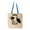 Natural Tote with Contrast-Color Handles Thumbnail