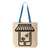 Natural Tote with Contrast-Color Handles Thumbnail
