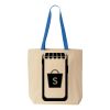 Natural Tote with Contrast-Color Handles Thumbnail