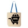 Natural Tote with Contrast-Color Handles Thumbnail