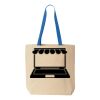 Natural Tote with Contrast-Color Handles Thumbnail
