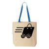 Natural Tote with Contrast-Color Handles Thumbnail