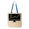 Natural Tote with Contrast-Color Handles Thumbnail