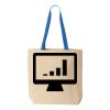 Natural Tote with Contrast-Color Handles Thumbnail