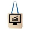 Natural Tote with Contrast-Color Handles Thumbnail