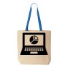 Natural Tote with Contrast-Color Handles Thumbnail