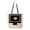 Natural Tote with Contrast-Color Handles Thumbnail