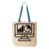 Natural Tote with Contrast-Color Handles Thumbnail