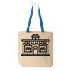 Natural Tote with Contrast-Color Handles Thumbnail