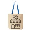Natural Tote with Contrast-Color Handles Thumbnail