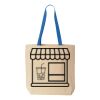 Natural Tote with Contrast-Color Handles Thumbnail