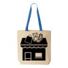 Natural Tote with Contrast-Color Handles Thumbnail