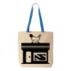 Natural Tote with Contrast-Color Handles Thumbnail