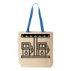 Natural Tote with Contrast-Color Handles Thumbnail