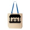 Natural Tote with Contrast-Color Handles Thumbnail