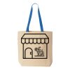 Natural Tote with Contrast-Color Handles Thumbnail