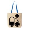 Natural Tote with Contrast-Color Handles Thumbnail
