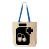 Natural Tote with Contrast-Color Handles Thumbnail