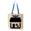 Natural Tote with Contrast-Color Handles Thumbnail