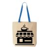 Natural Tote with Contrast-Color Handles Thumbnail