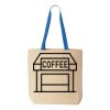 Natural Tote with Contrast-Color Handles Thumbnail