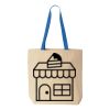 Natural Tote with Contrast-Color Handles Thumbnail