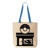 Natural Tote with Contrast-Color Handles Thumbnail