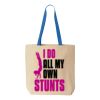 Natural Tote with Contrast-Color Handles Thumbnail