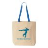 Natural Tote with Contrast-Color Handles Thumbnail