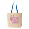 Natural Tote with Contrast-Color Handles Thumbnail