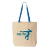 Natural Tote with Contrast-Color Handles Thumbnail