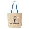Natural Tote with Contrast-Color Handles Thumbnail