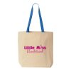 Natural Tote with Contrast-Color Handles Thumbnail