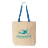 Natural Tote with Contrast-Color Handles Thumbnail