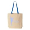 Natural Tote with Contrast-Color Handles Thumbnail
