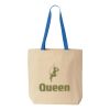 Natural Tote with Contrast-Color Handles Thumbnail