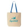 Natural Tote with Contrast-Color Handles Thumbnail