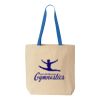 Natural Tote with Contrast-Color Handles Thumbnail