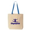 Natural Tote with Contrast-Color Handles Thumbnail