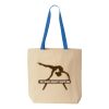 Natural Tote with Contrast-Color Handles Thumbnail